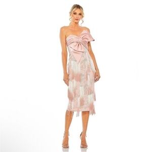 Mac Duggal 20593 Bow Front Ombre Fringe Detail Dress 12